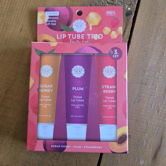 Tinted Lip Tube ONLY 2 IN BOX by Soap & Glory - Orange, Purple NEW - Picture 1 of 4